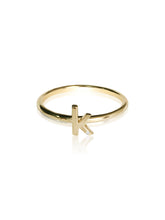 keila jewelry 14K Diamond Initial Stackable Ring k