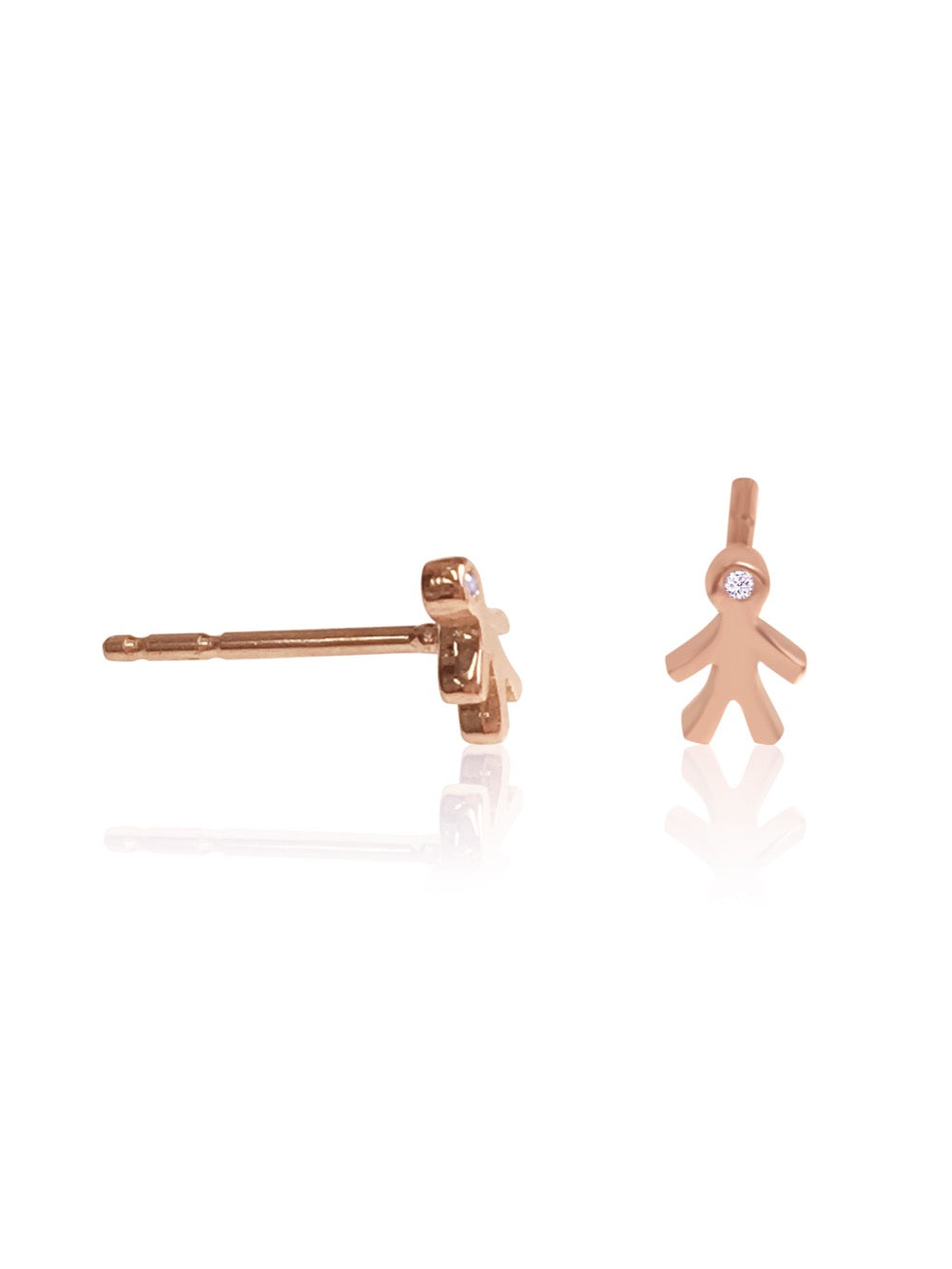 14K Mom Mini Diamond Earring