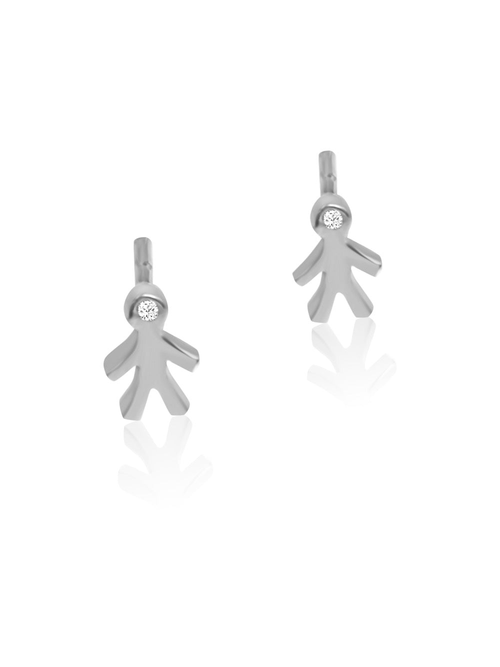 14K Mom Mini Diamond Earring