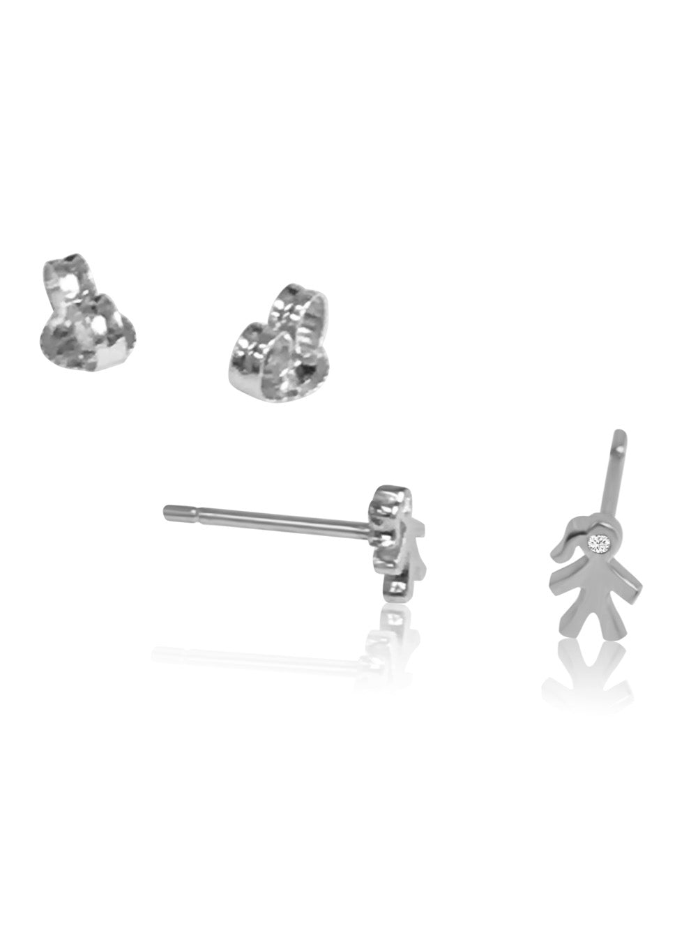 14K Mom Mini Diamond Earring