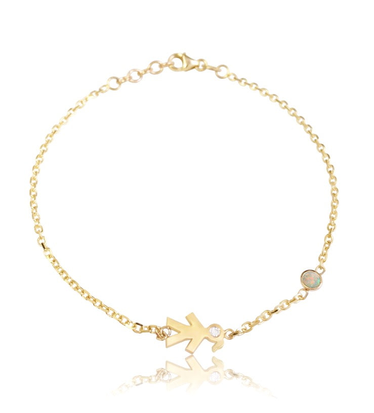 Mom 14k Diamond Bracelet