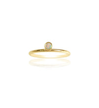 14k Gold Gemstone Bezel Ring