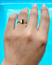 14K Gold Pave Signet Ring