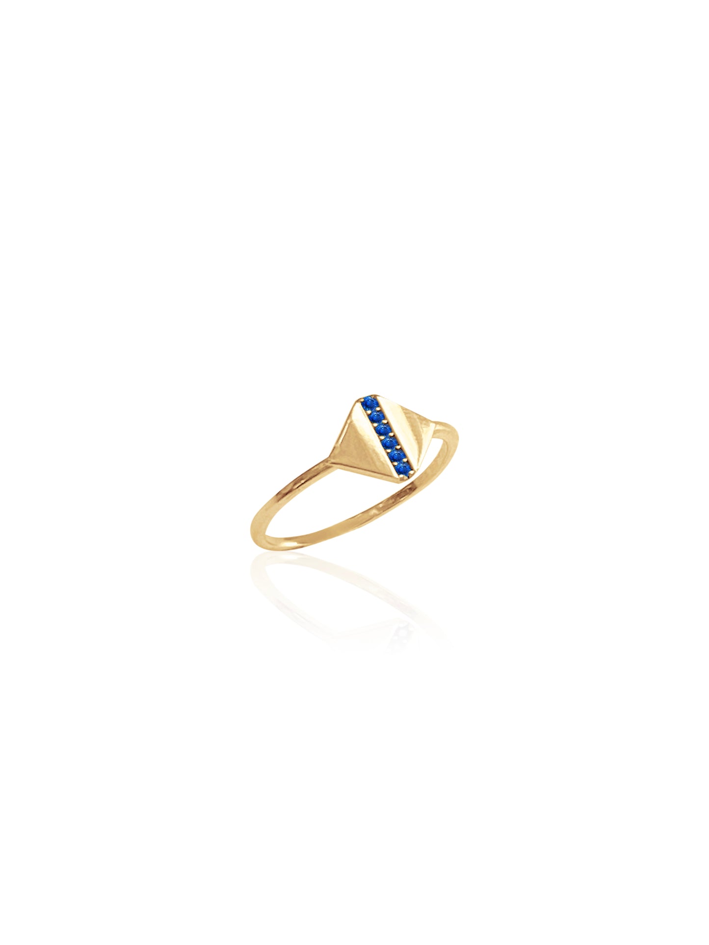 14K Gold Pave Signet Ring