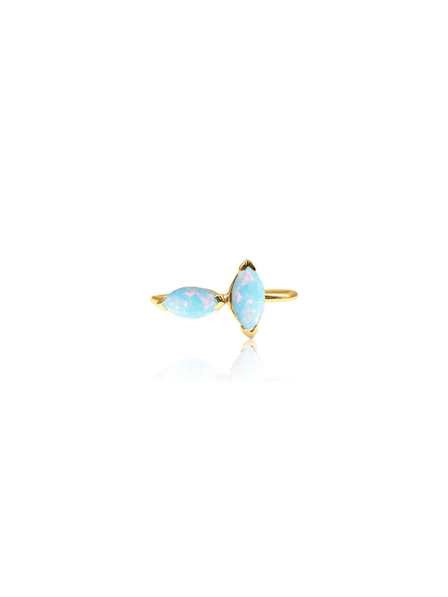 14K Gold Iris Ring
