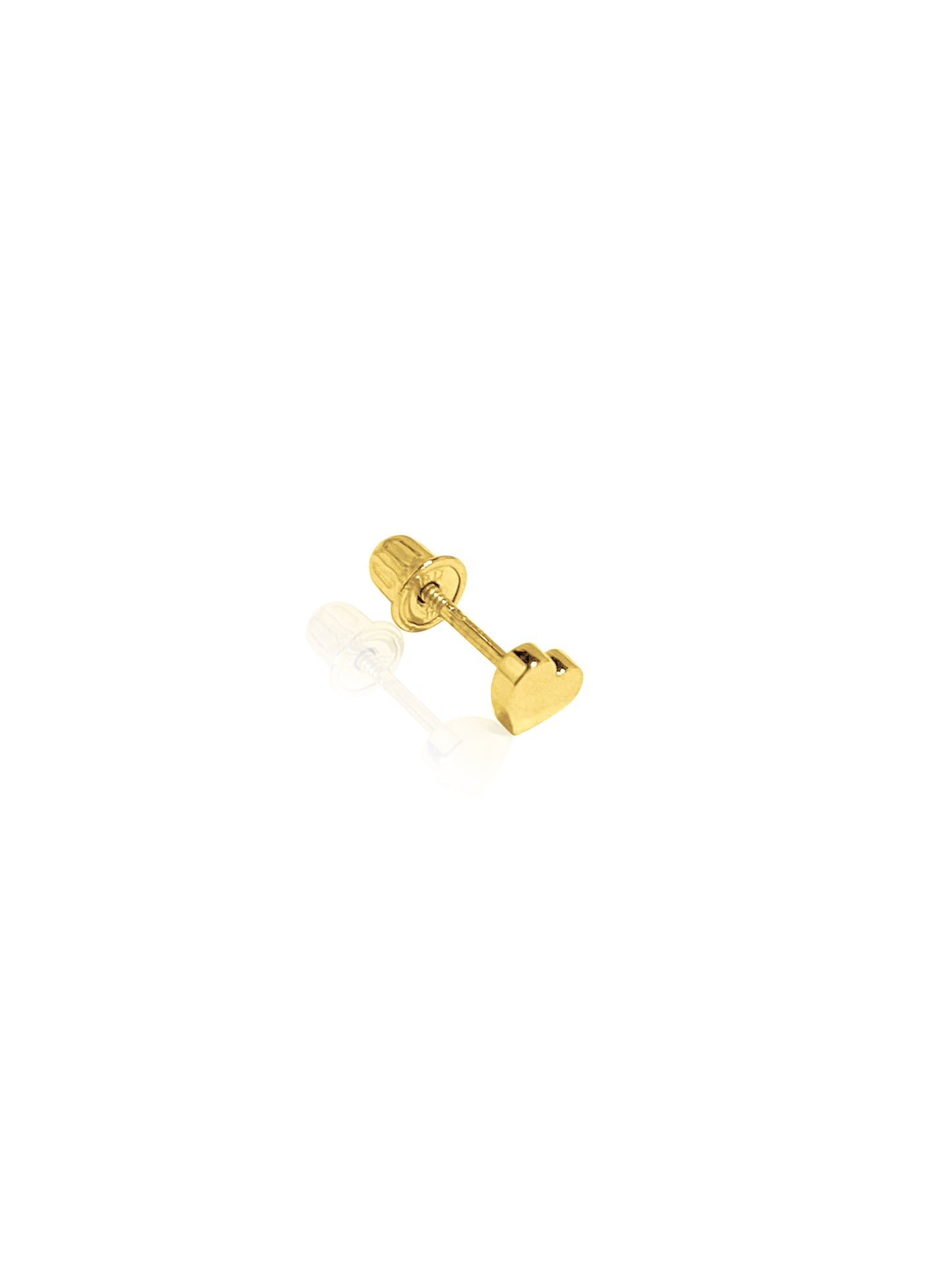 14K Mini Heart Stud Earrings