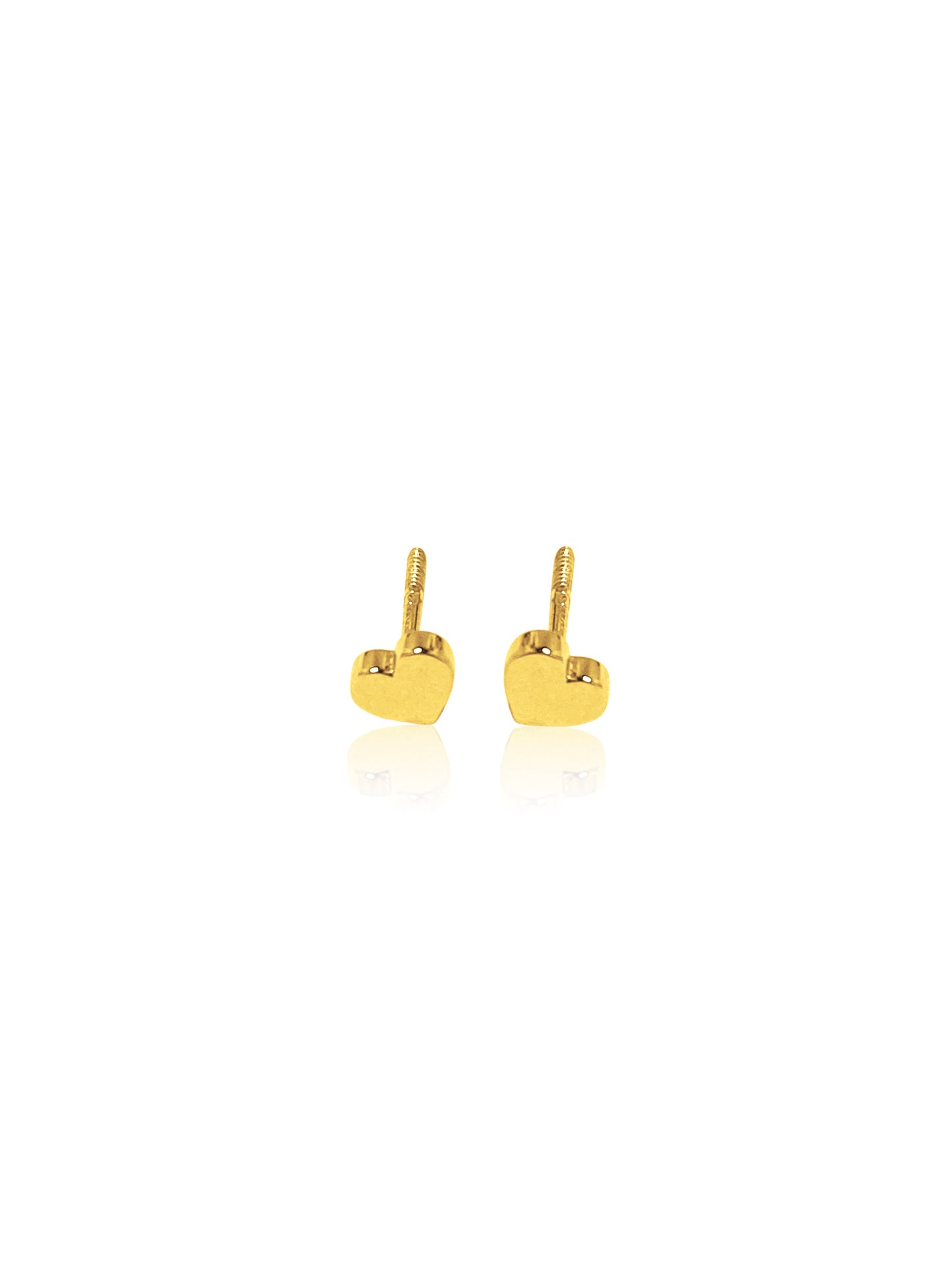 14K Mini Heart Stud Earrings