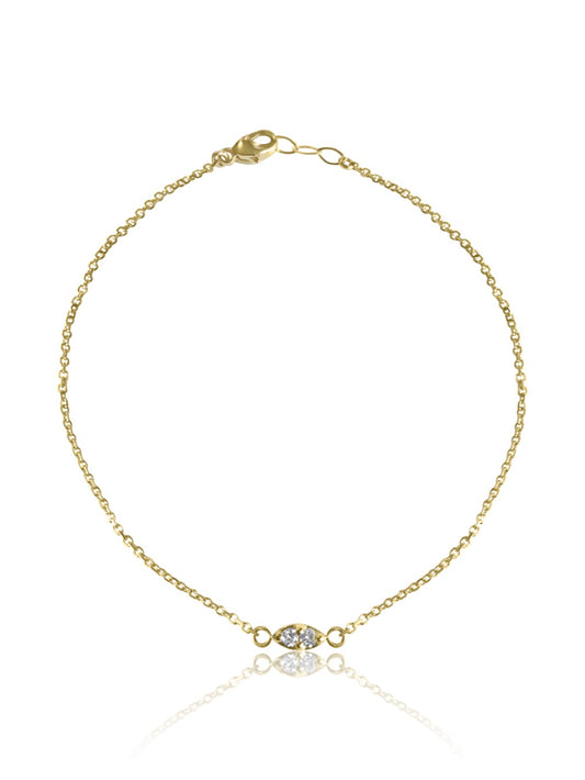 14K Gold Diamond  Bracelet
