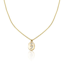 14k Diamond Semicolon Necklace With Back Engraving