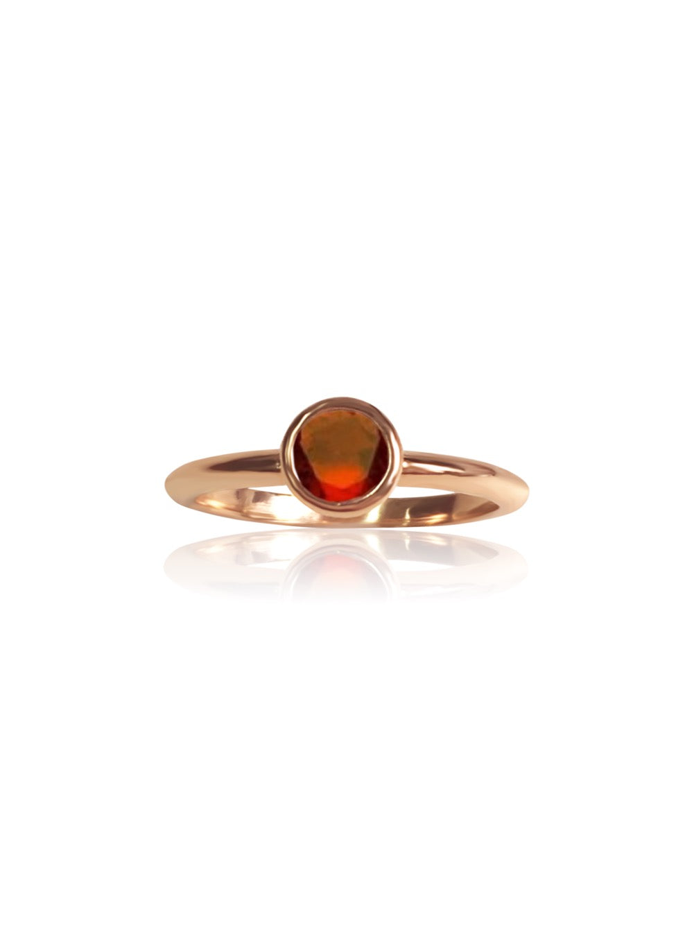 keila jewelry Garnet bezel ring