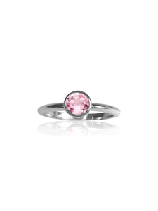 keila jewelry pink tourmaline  bezel ring