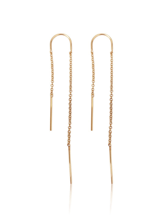 14k Gold Chain Earrings