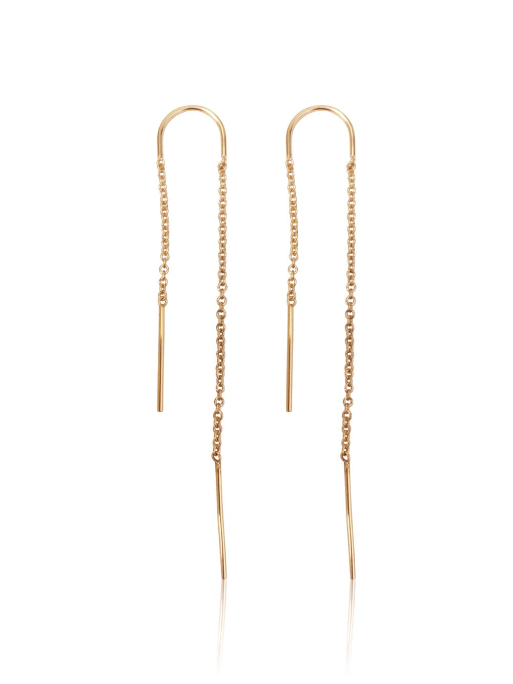 14k Gold Chain Earrings