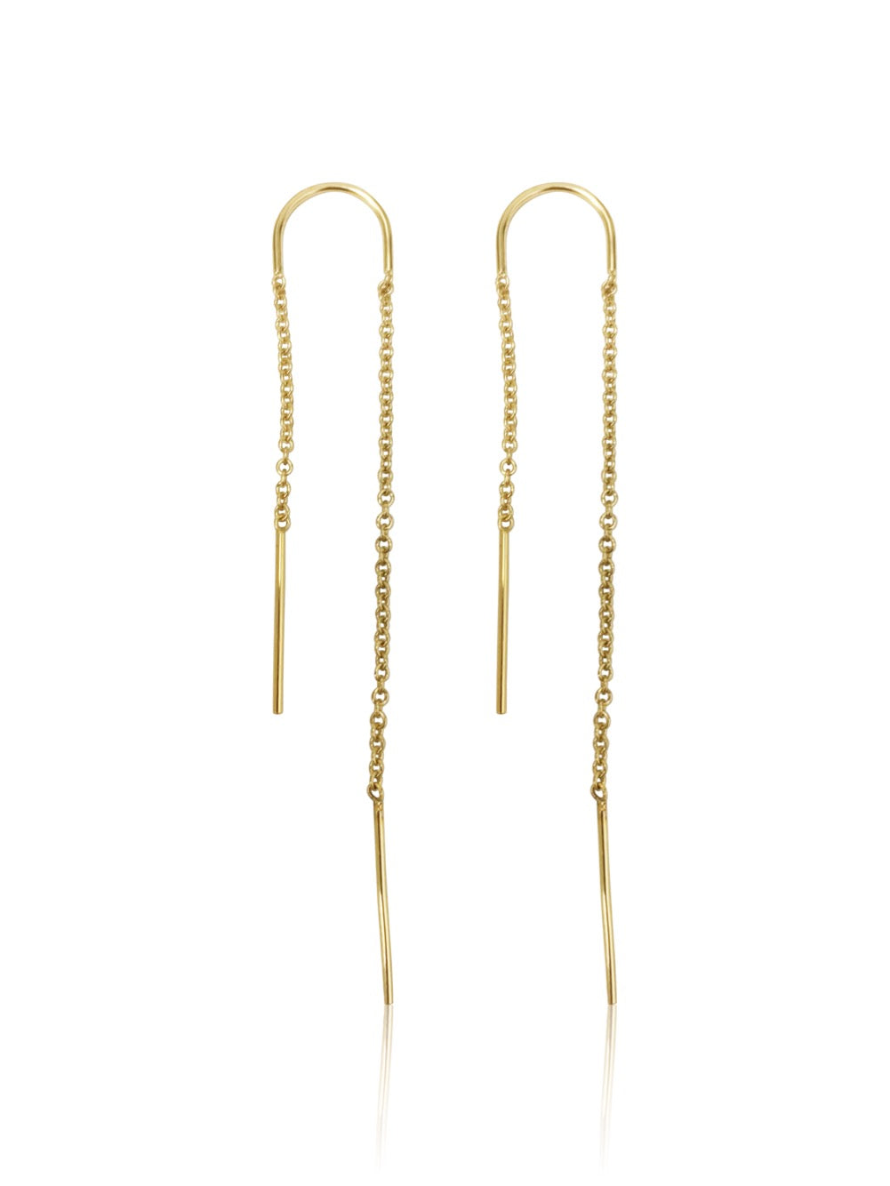 14k Gold Chain Earrings