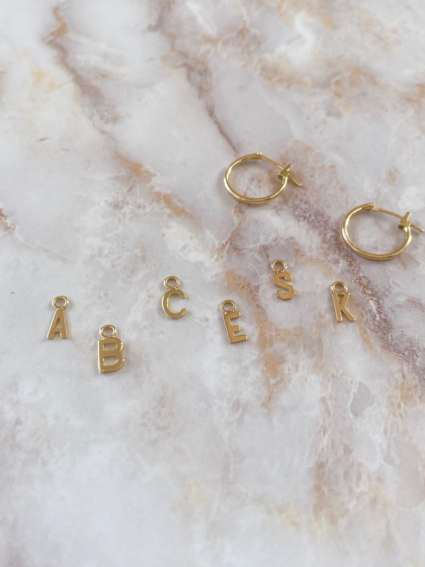 14K Gold Initial Charms