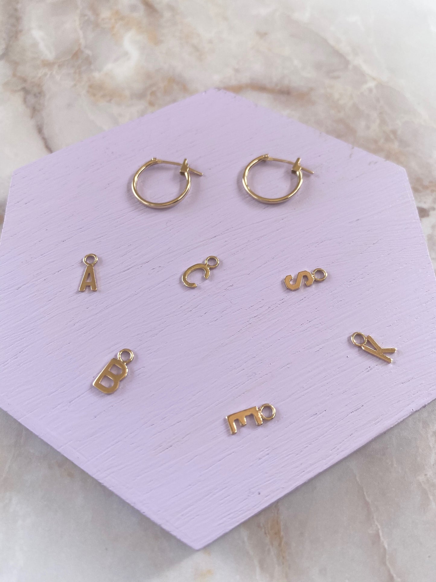 14K Gold Initial Charms