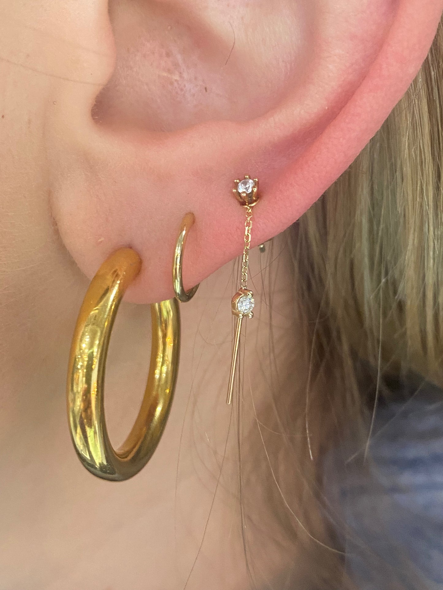 14KT Gold Diamond Earring Jacket