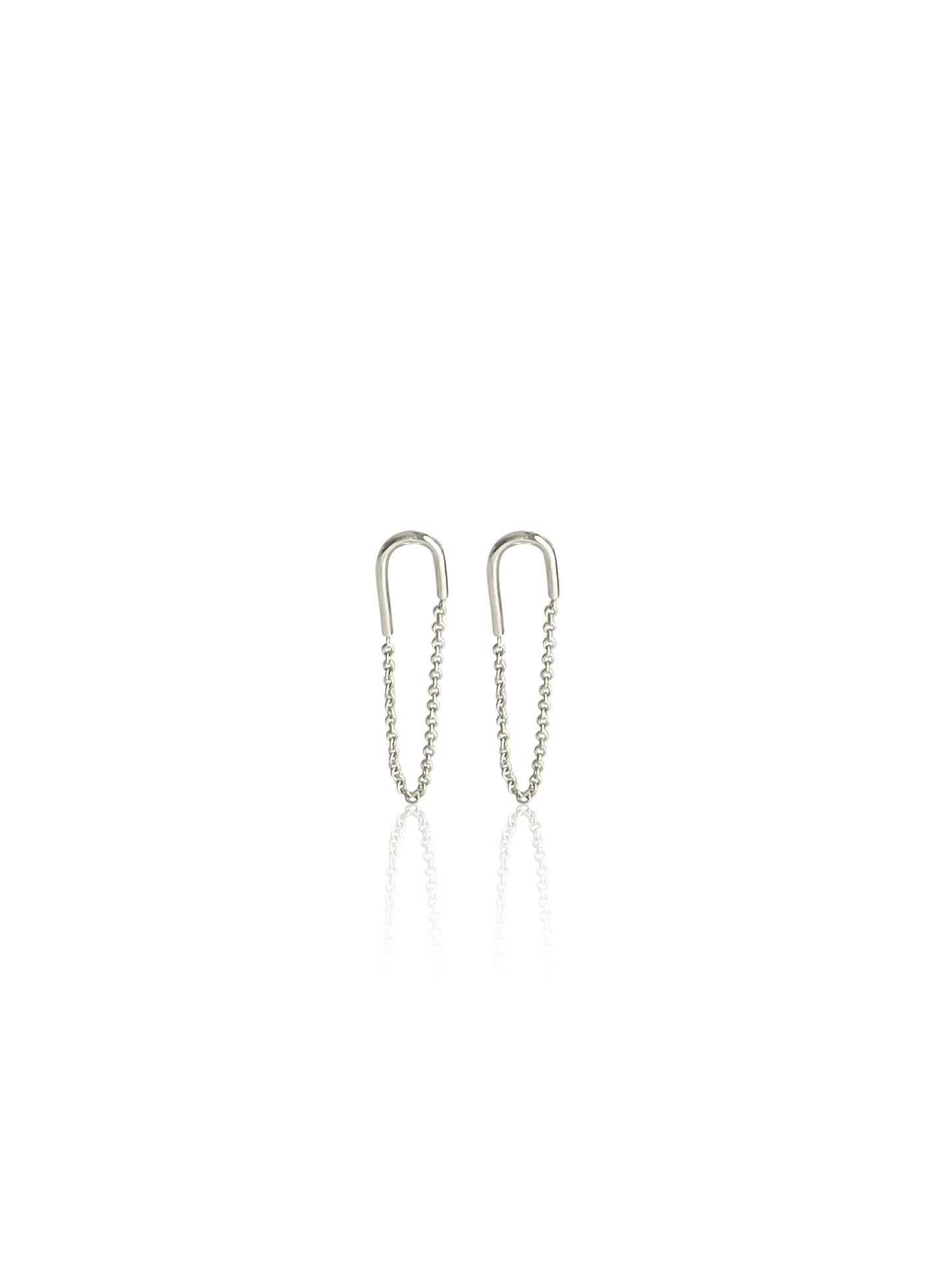 14k Gold Paper Clip Chain Earring
