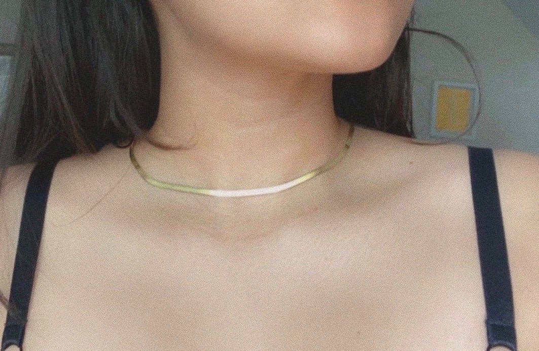 18K Gold Filled Herringbone Necklace