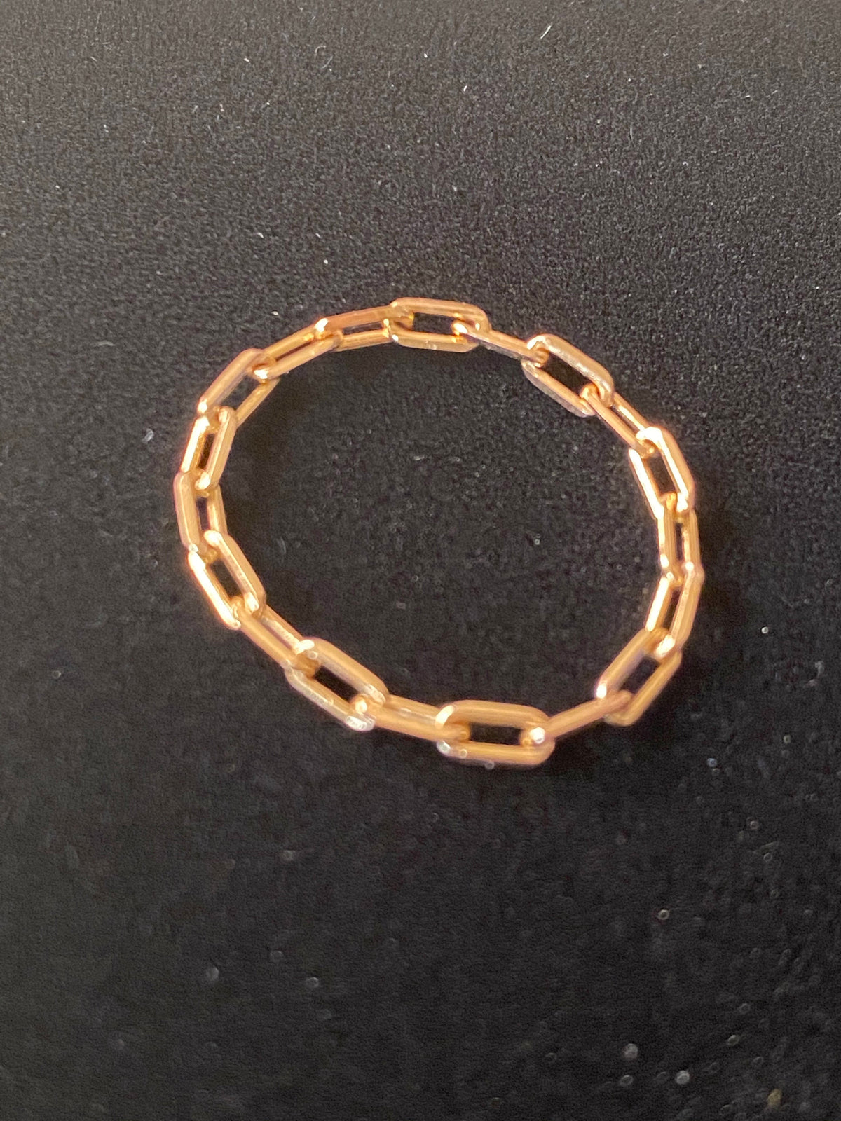 18k Gold Filled paper Clip Soft Chain Ring