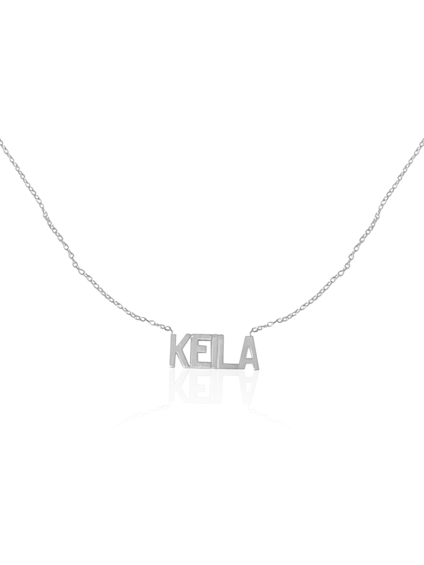 14KT Gold Dainty Nameplate Necklace