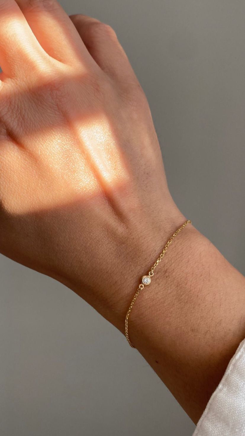 14K Solid Gold Fused Permanent Bracelet