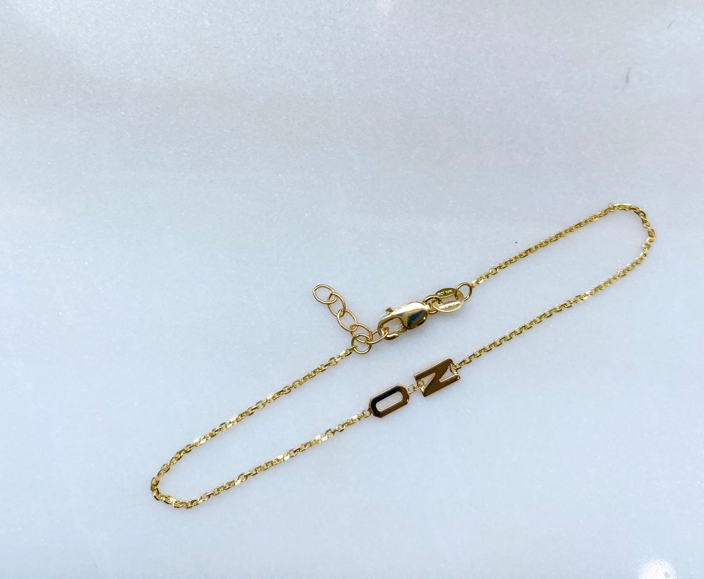14K Gold Initial Bracelet