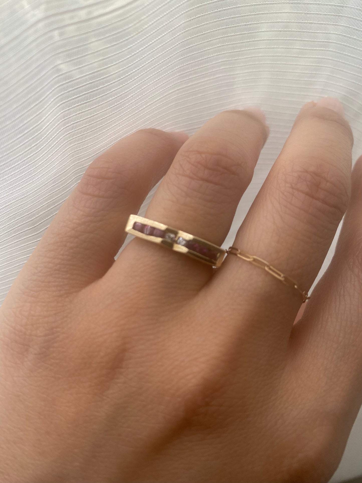 14k Gold Geometric Band