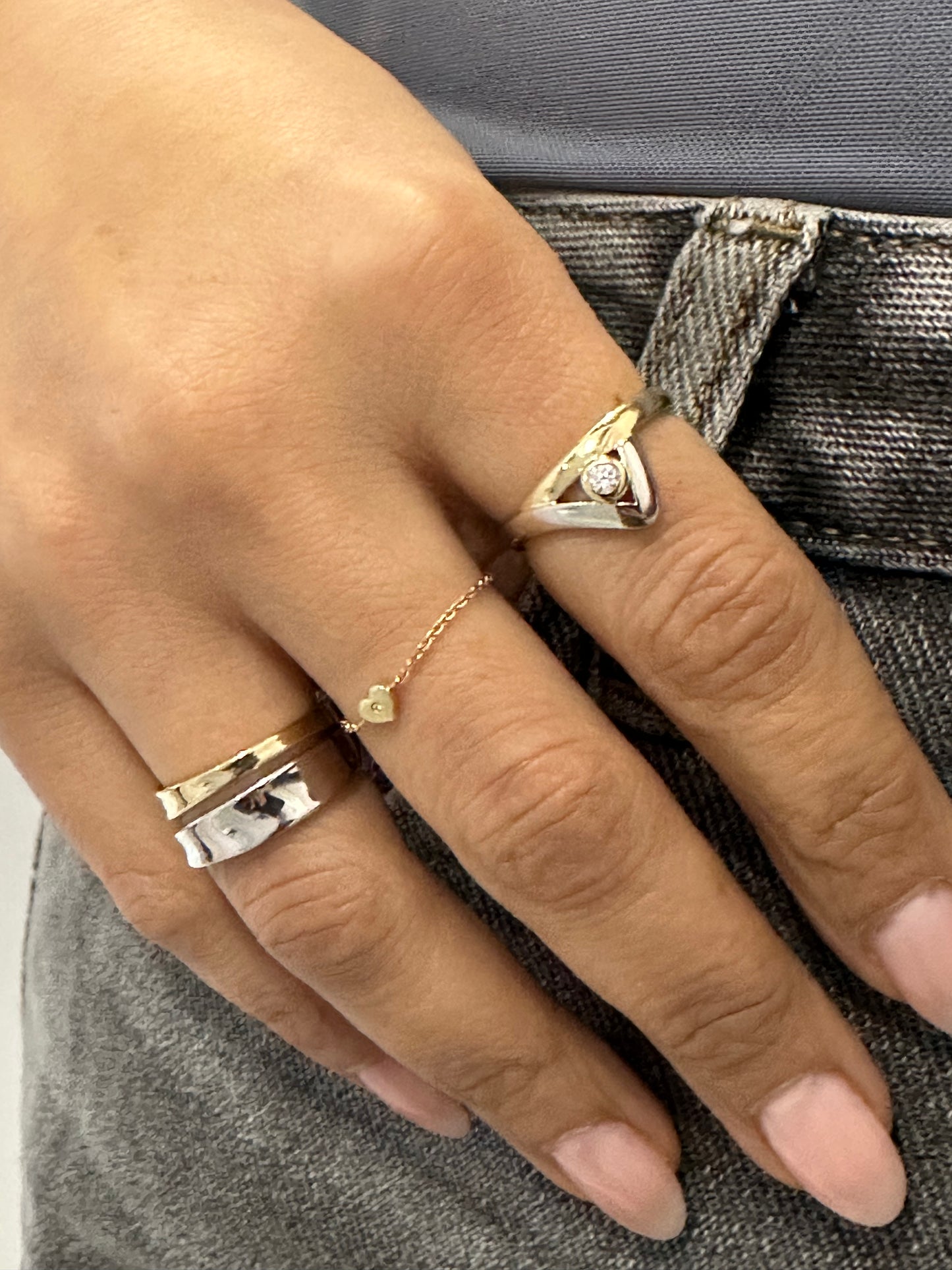 14k Two Tone Diamond Ring