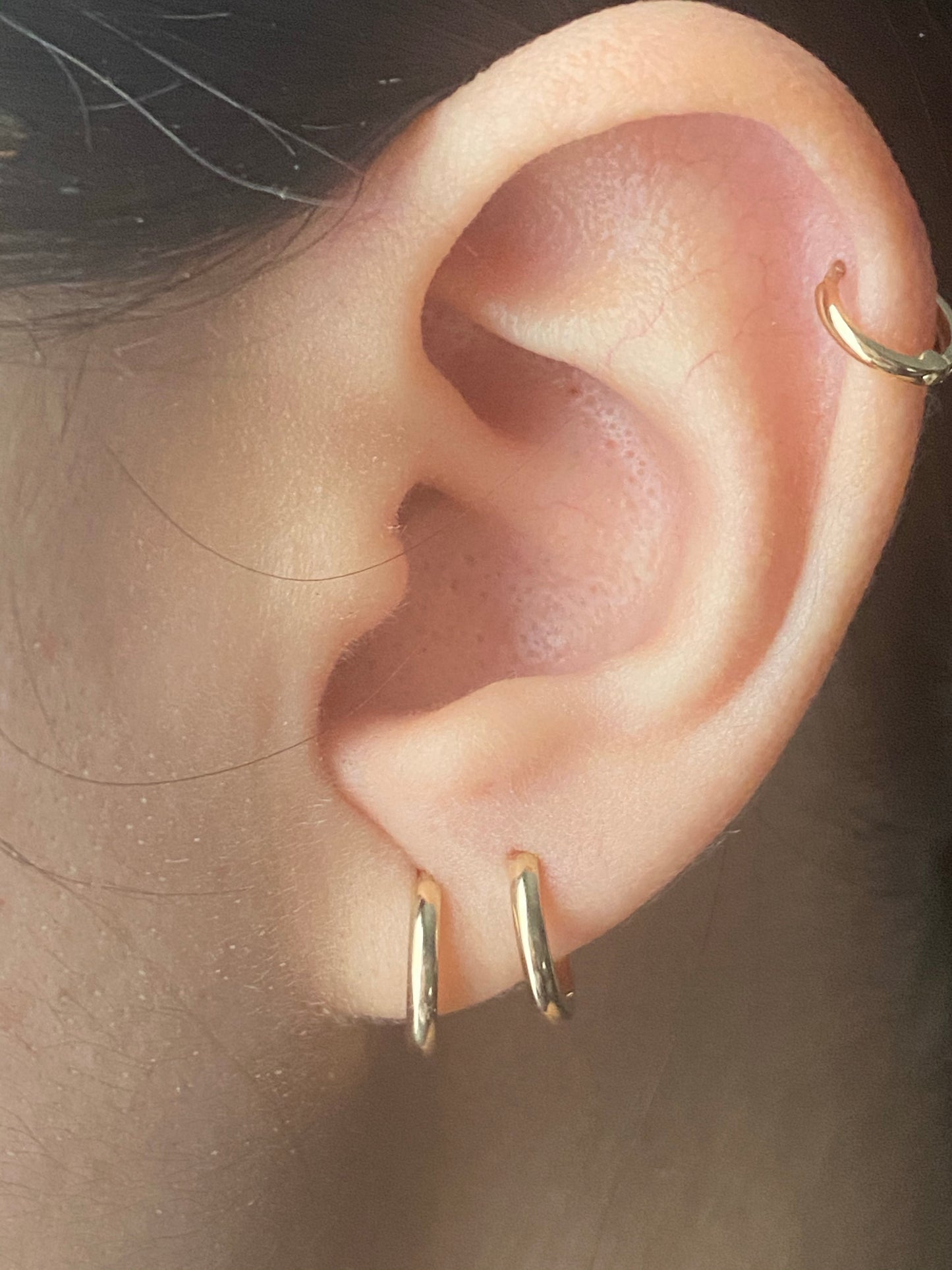 14KT Gold Huggie Clicker Earring