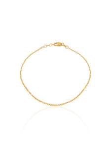 14K Gold Cable Chain Bracelet