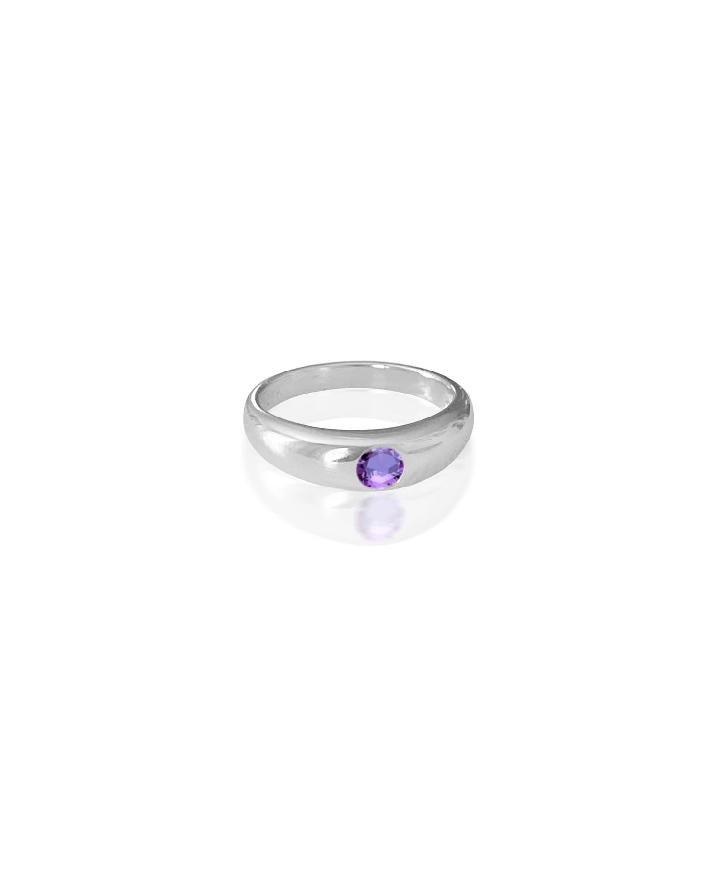14k Solid Gold Diamond Dome Ring