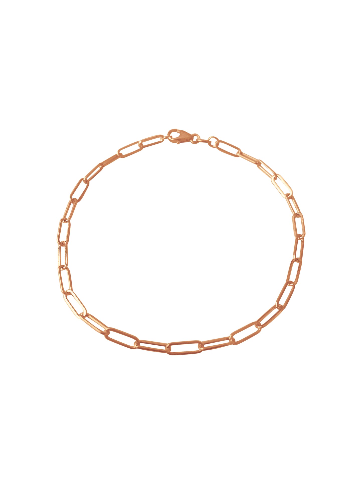 14K Gold Paper Clip Bracelet