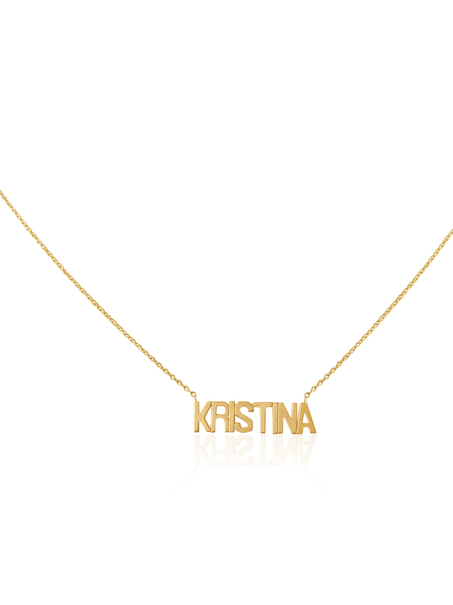 14KT Gold Dainty Nameplate Necklace