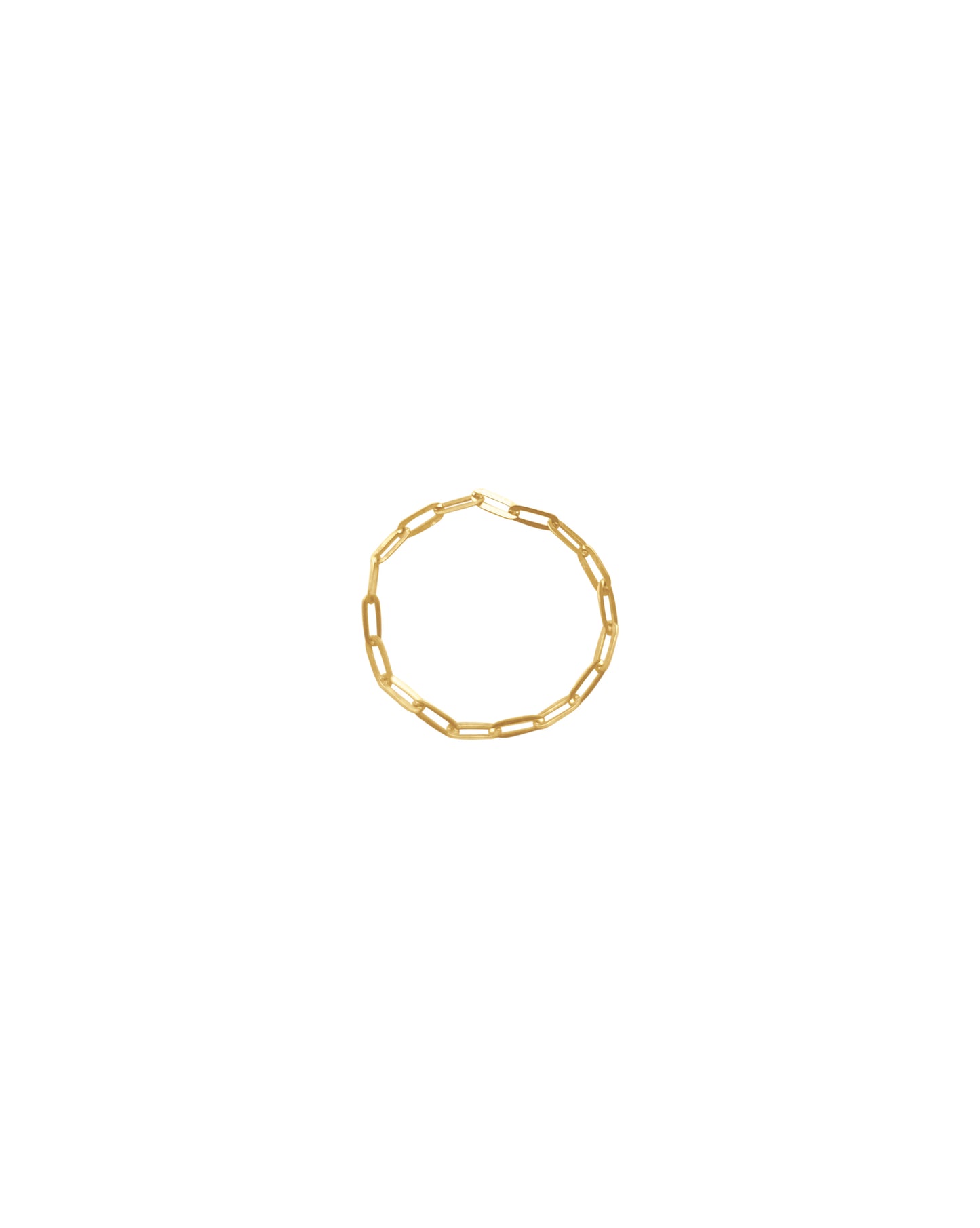 14K Gold Paper Clip Soft Chain Ring