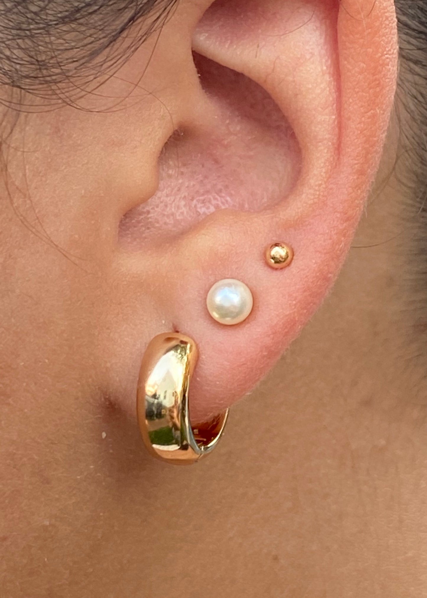 18K Gold Filled Thick Clicker Earrings
