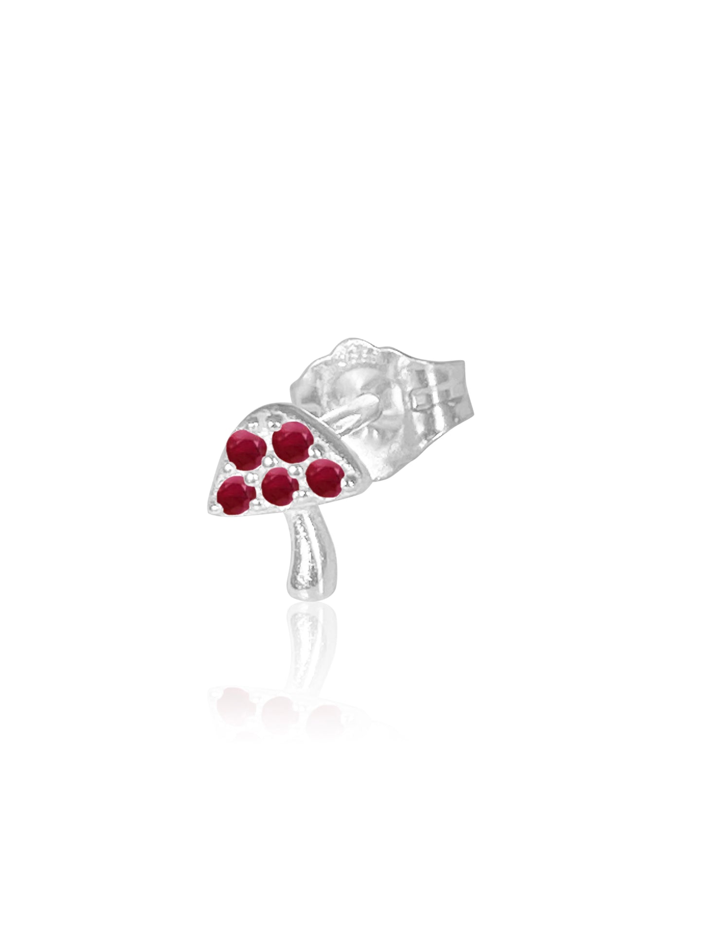 14K Gold Diamond Mushroom Earring