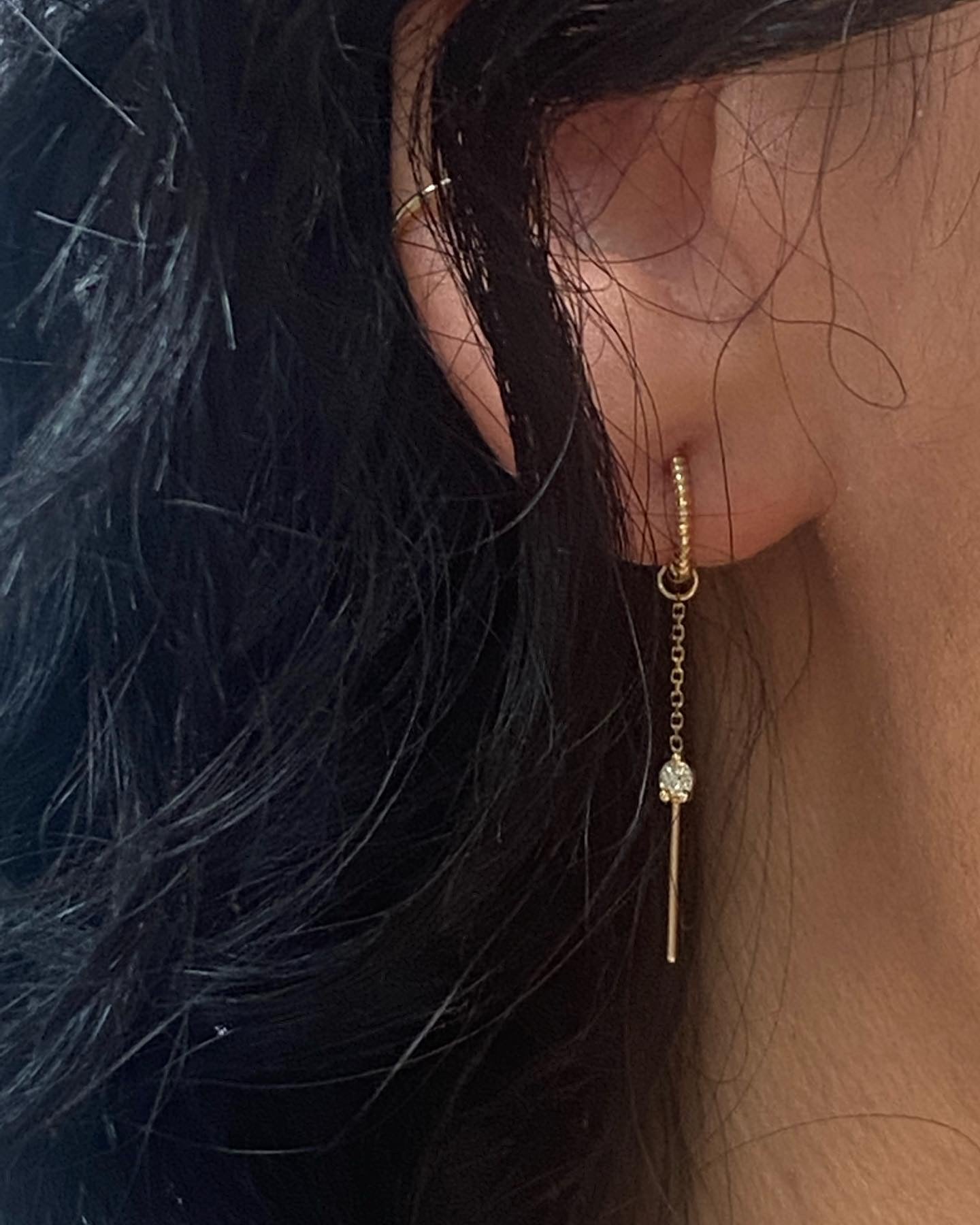 14KT Gold Diamond Earring Jacket