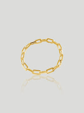 18k Gold Filled paper Clip Soft Chain Ring