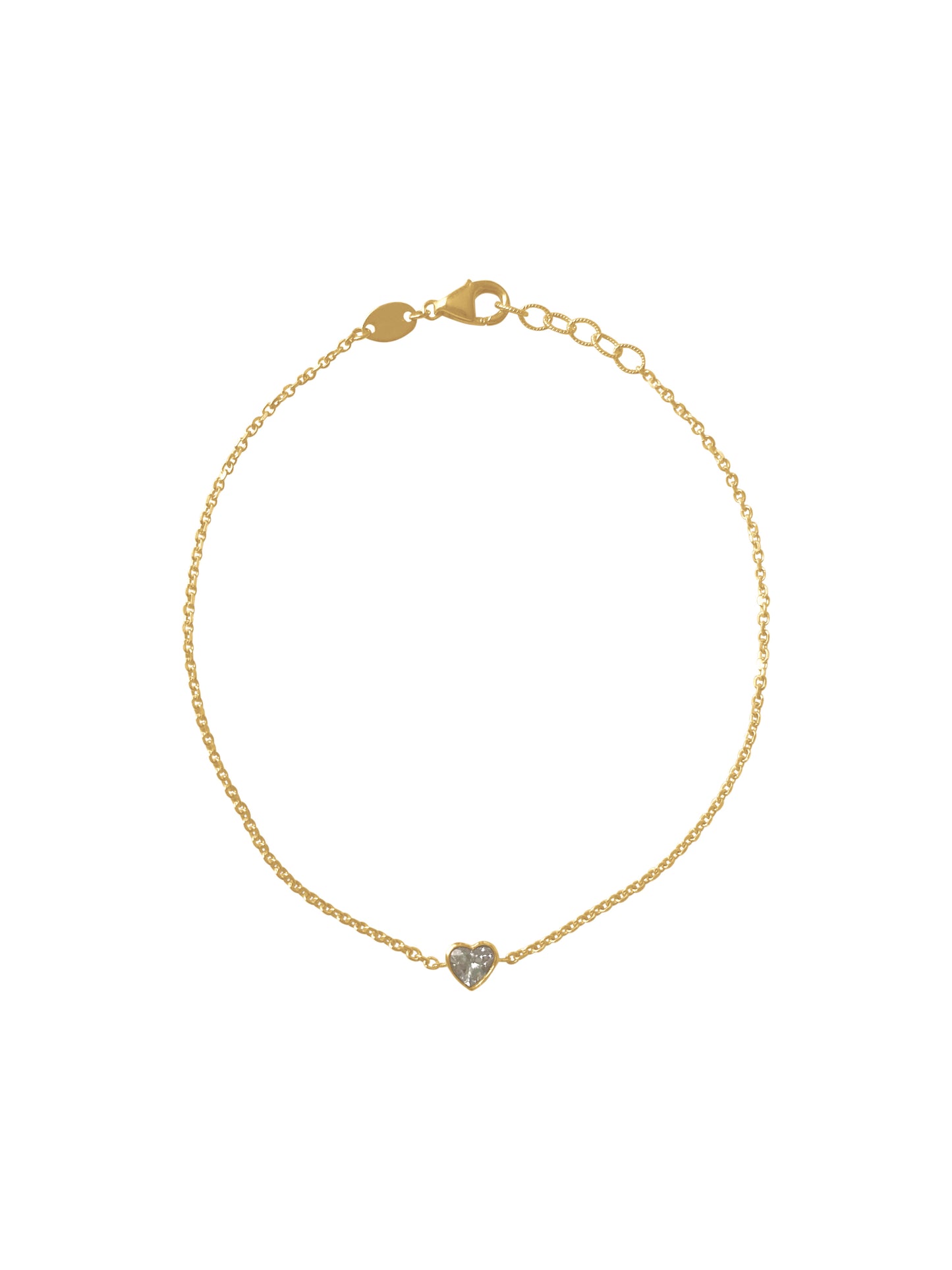 14K Heart Shaped Diamond Bracelet