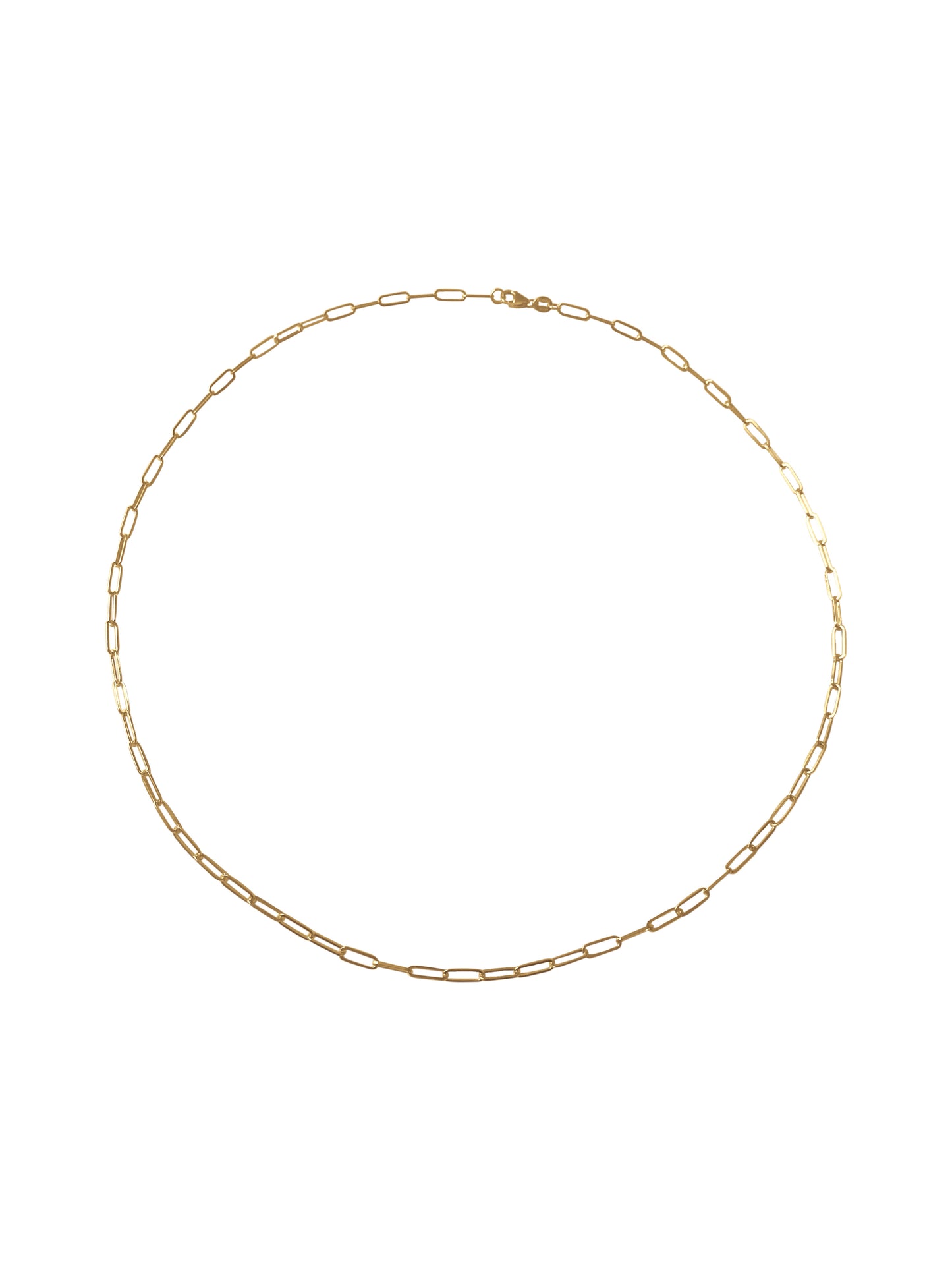 14K Gold Paper Clip Chain