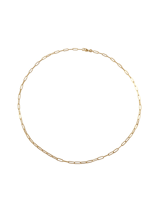 14K Gold Paper Clip Chain