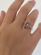 Suyana 14K Aquamarine & Salt and Pepper Diamond Ring
