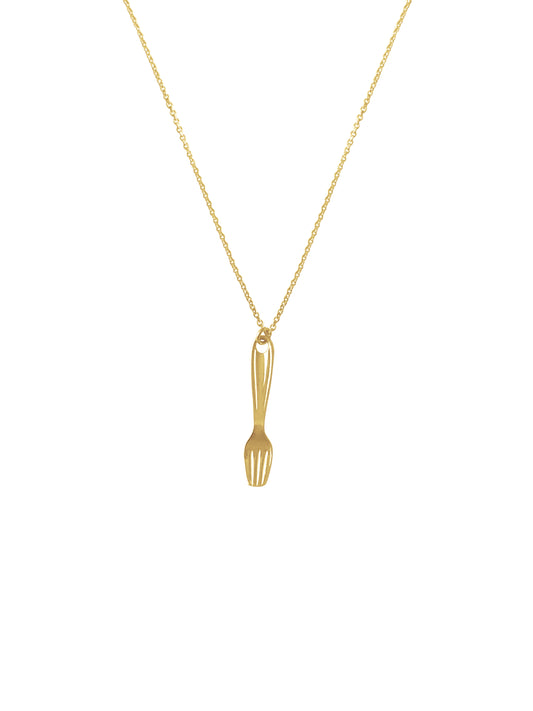14KT Gold Utensil Necklace