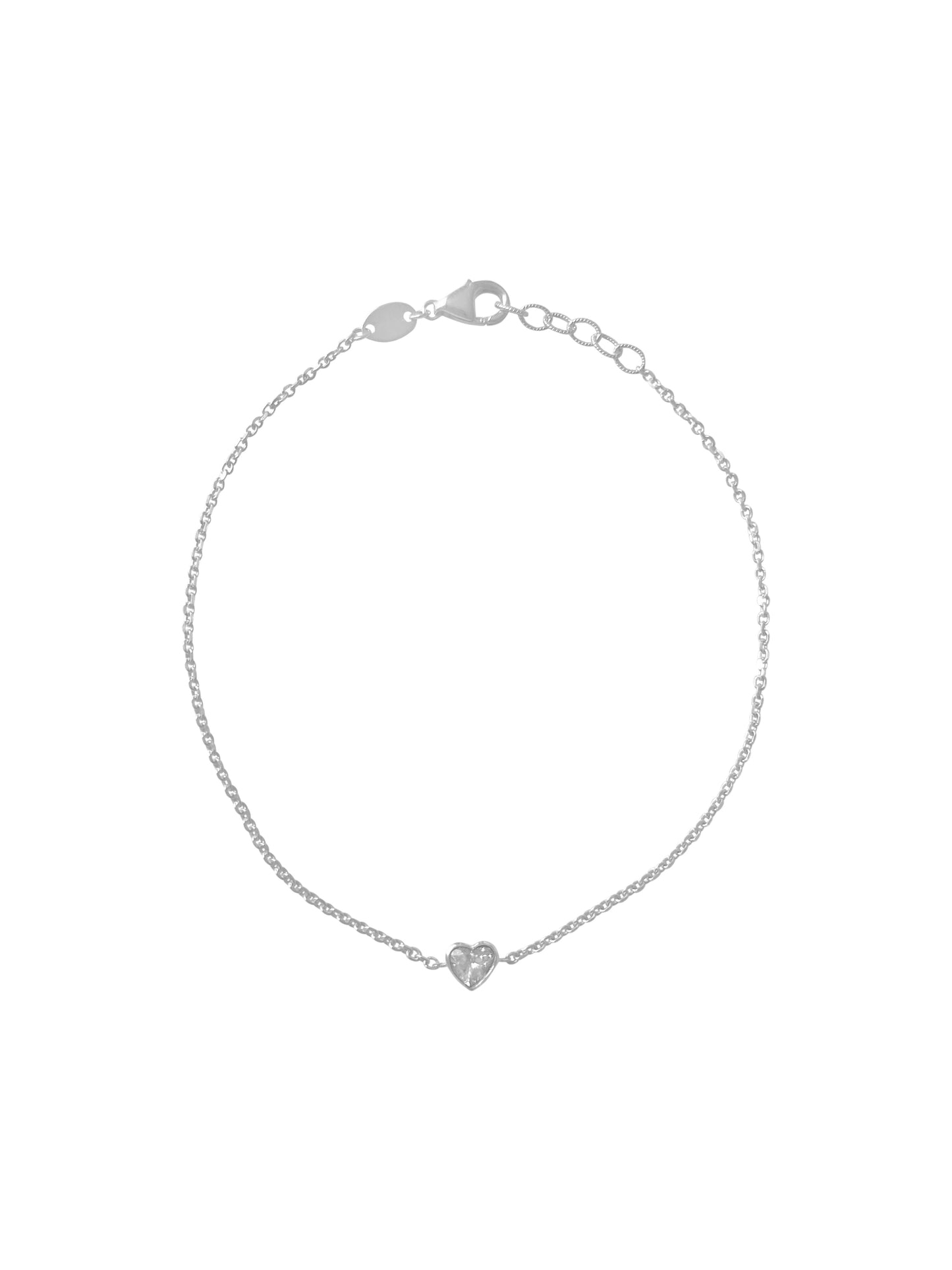 14K Heart Shaped Diamond Bracelet