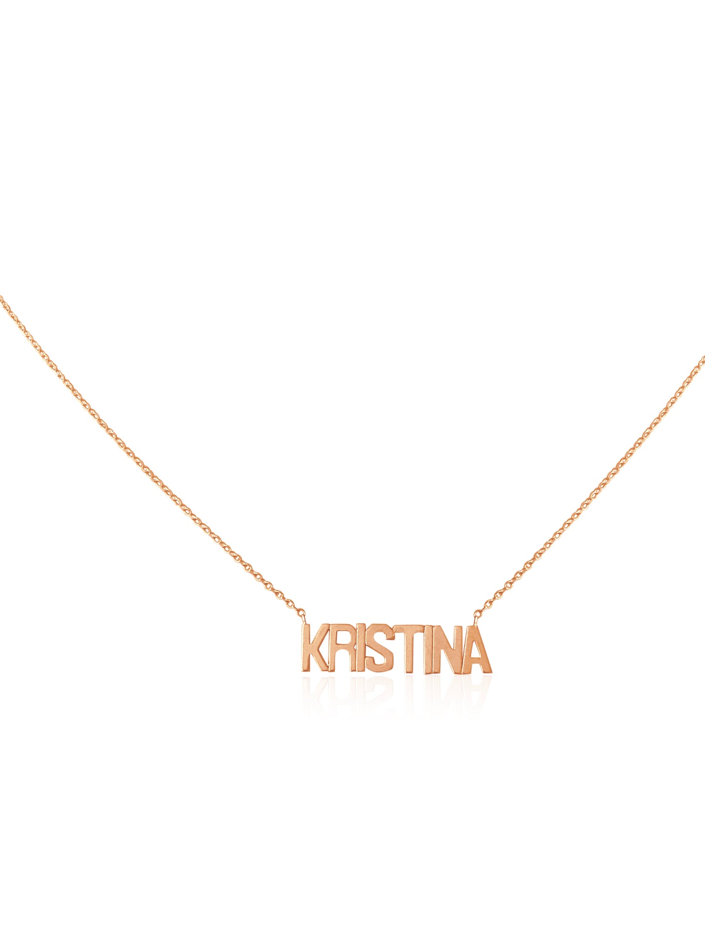 14KT Gold Dainty Nameplate Necklace