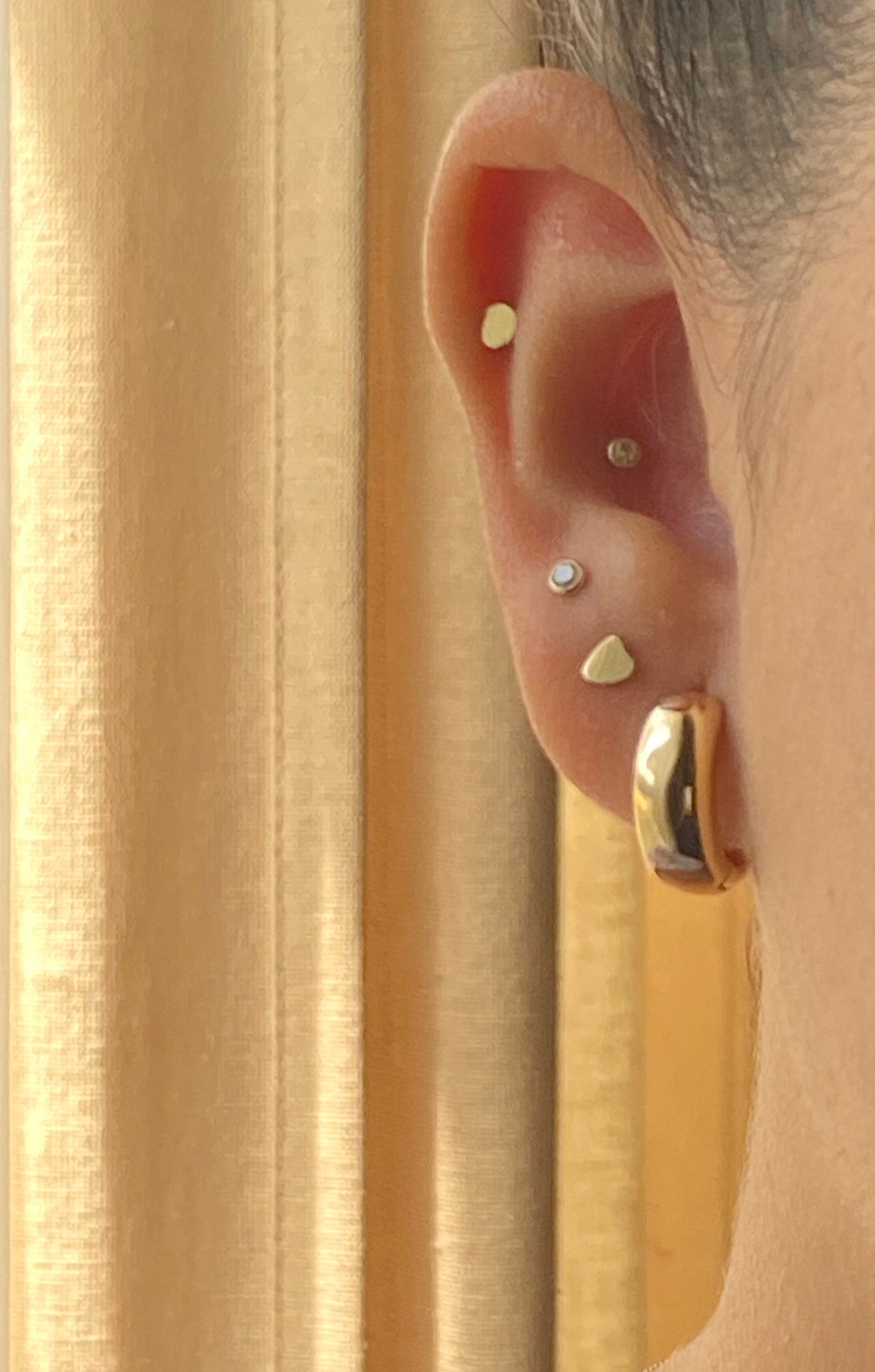 18K Gold Filled Thick Clicker Earrings