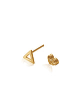 14K Gold Triangle Earring