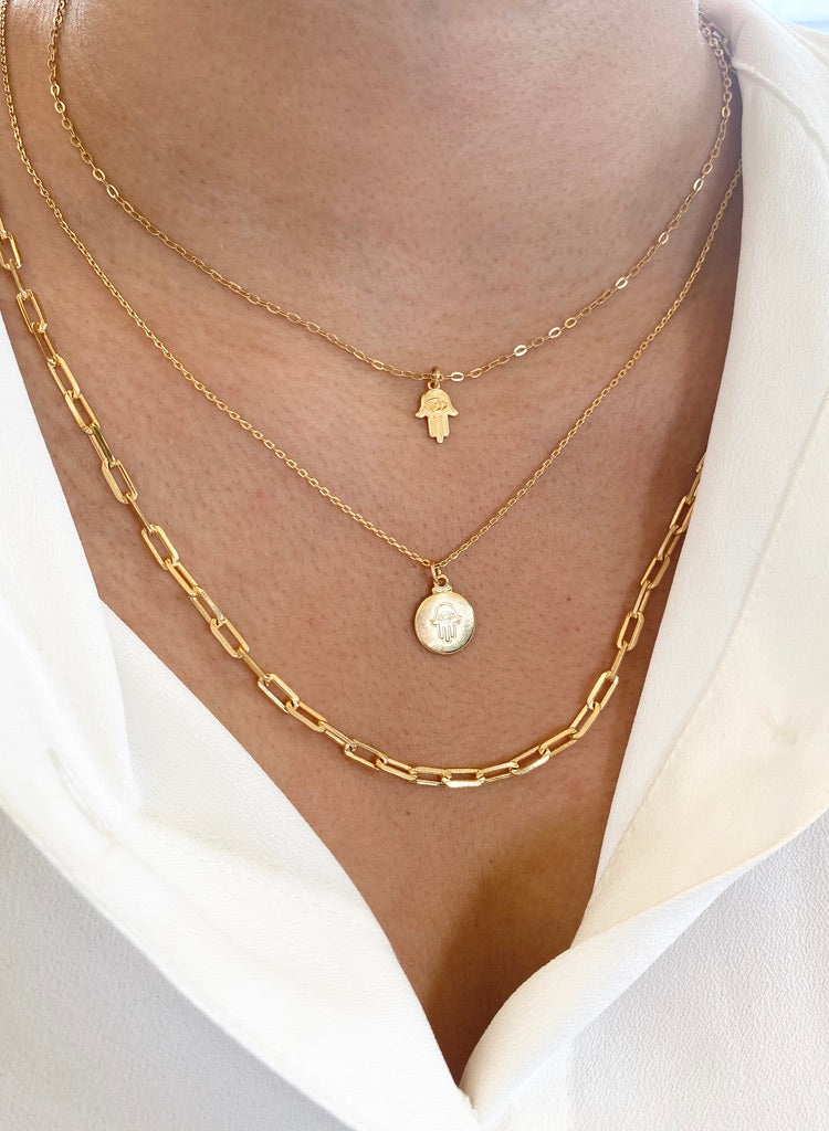 18K Gold Filled Paper Clip Chain