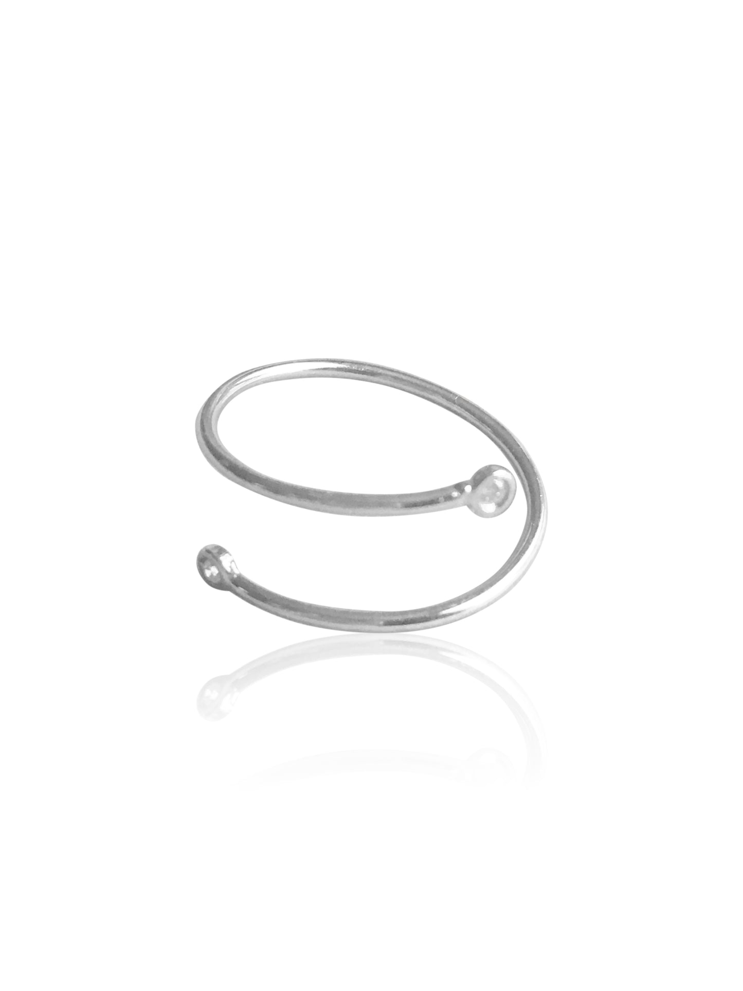 14K Gold Diamond Coil Ring